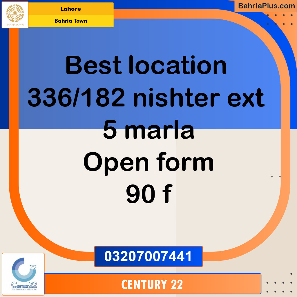 5 Marla Residential Plot for Sale in Bahria Town, Lahore - (BP-243970)