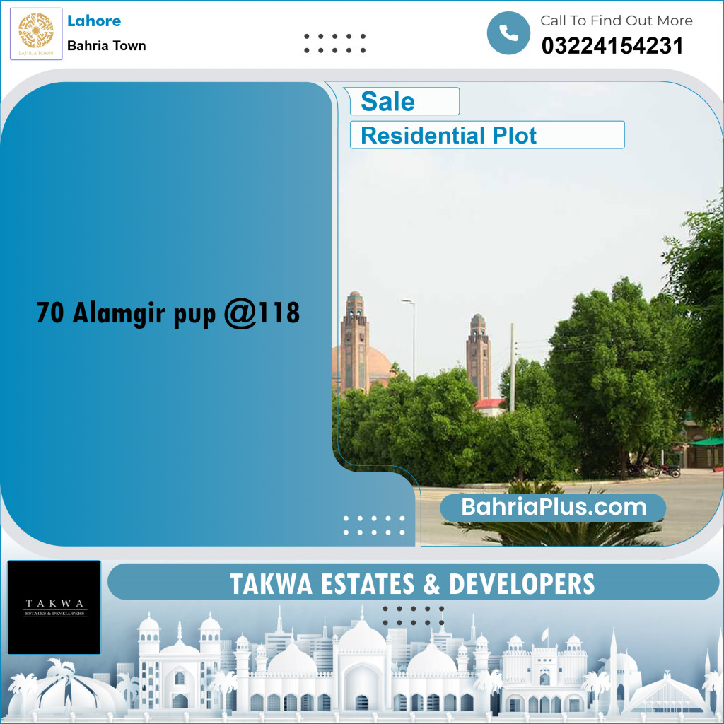 Residential Plot for Sale in Bahria Town, Lahore - (BP-244004)