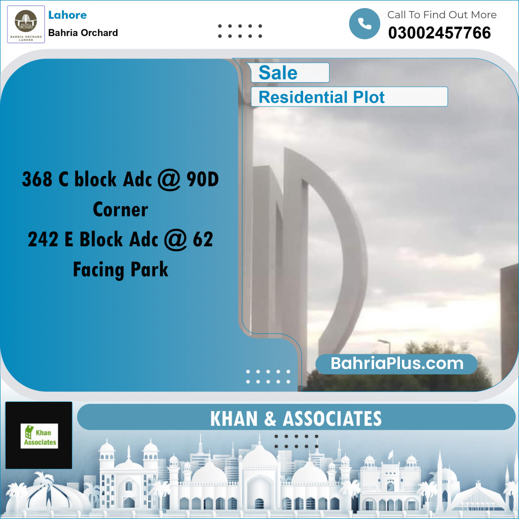 Residential Plot for Sale in Bahria Orchard, Lahore - (BP-244039)