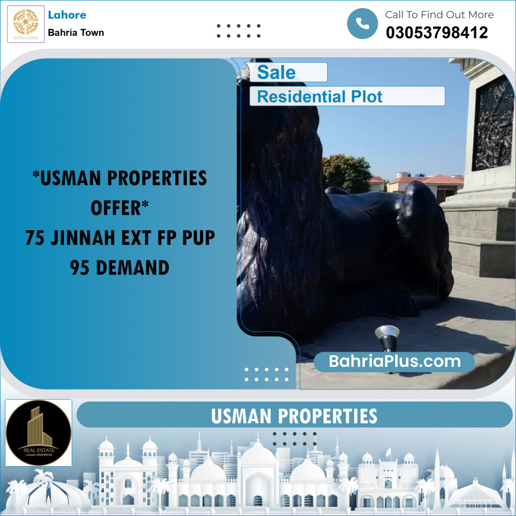 Residential Plot for Sale in Bahria Town, Lahore - (BP-244134)