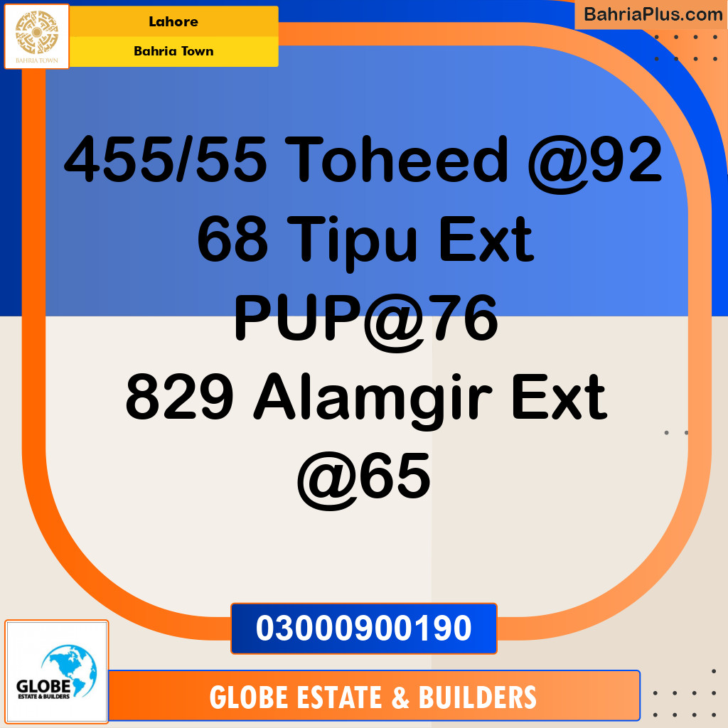 Residential Plot for Sale in Bahria Town, Lahore - (BP-244156)