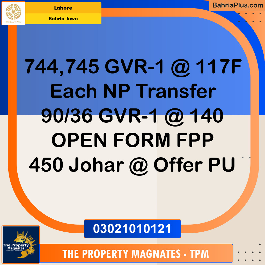 Residential Plot for Sale in Bahria Town, Lahore - (BP-244273)