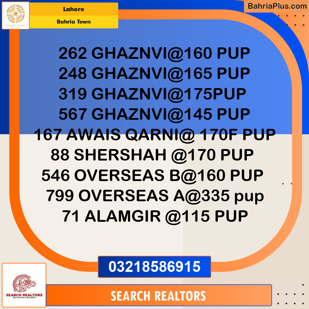 Residential Plot for Sale in Bahria Town, Lahore - (BP-244442)