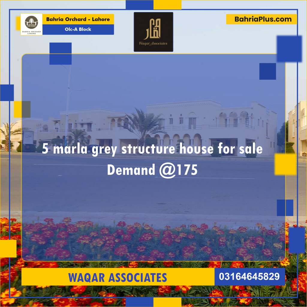 5 Marla Residential House for Sale in OLC-A Block -  Bahria Orchard, Lahore - (BP-244462)