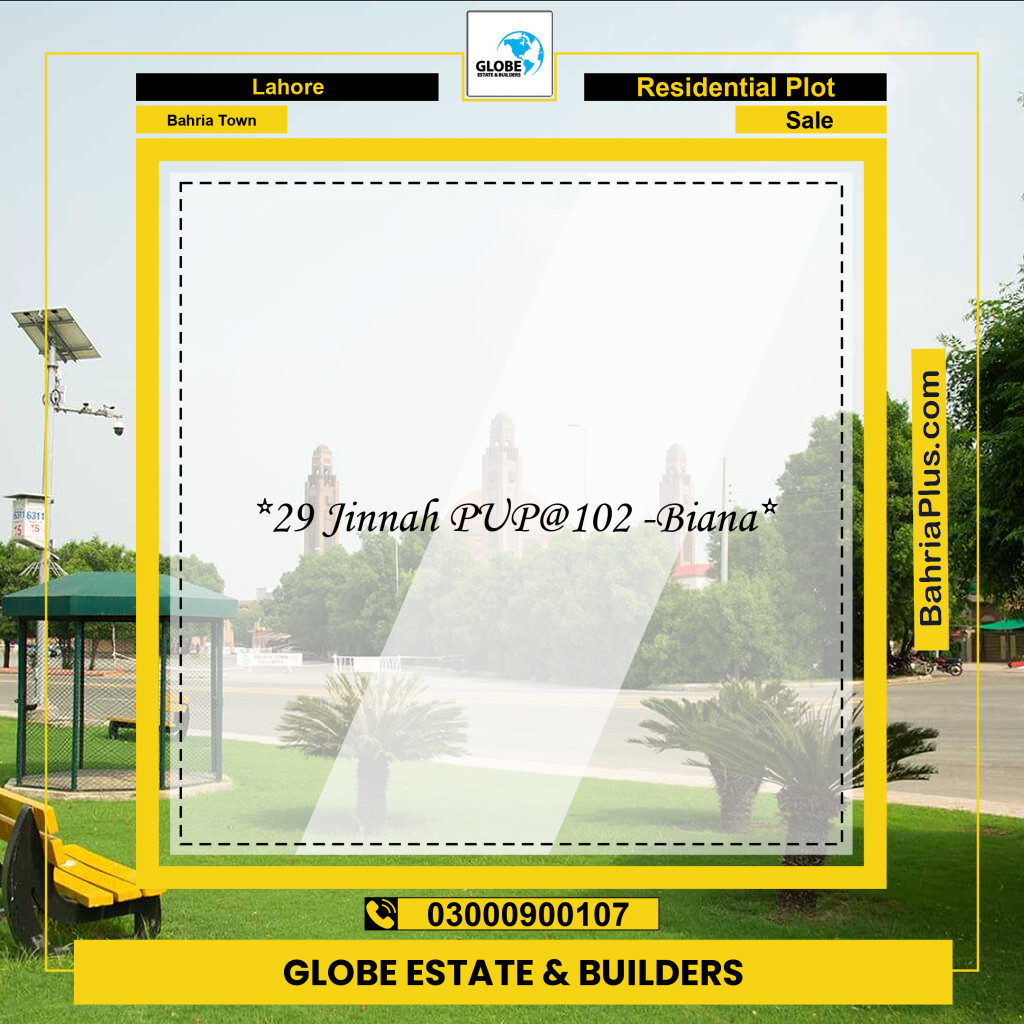 Residential Plot for Sale in Bahria Town, Lahore - (BP-244469)