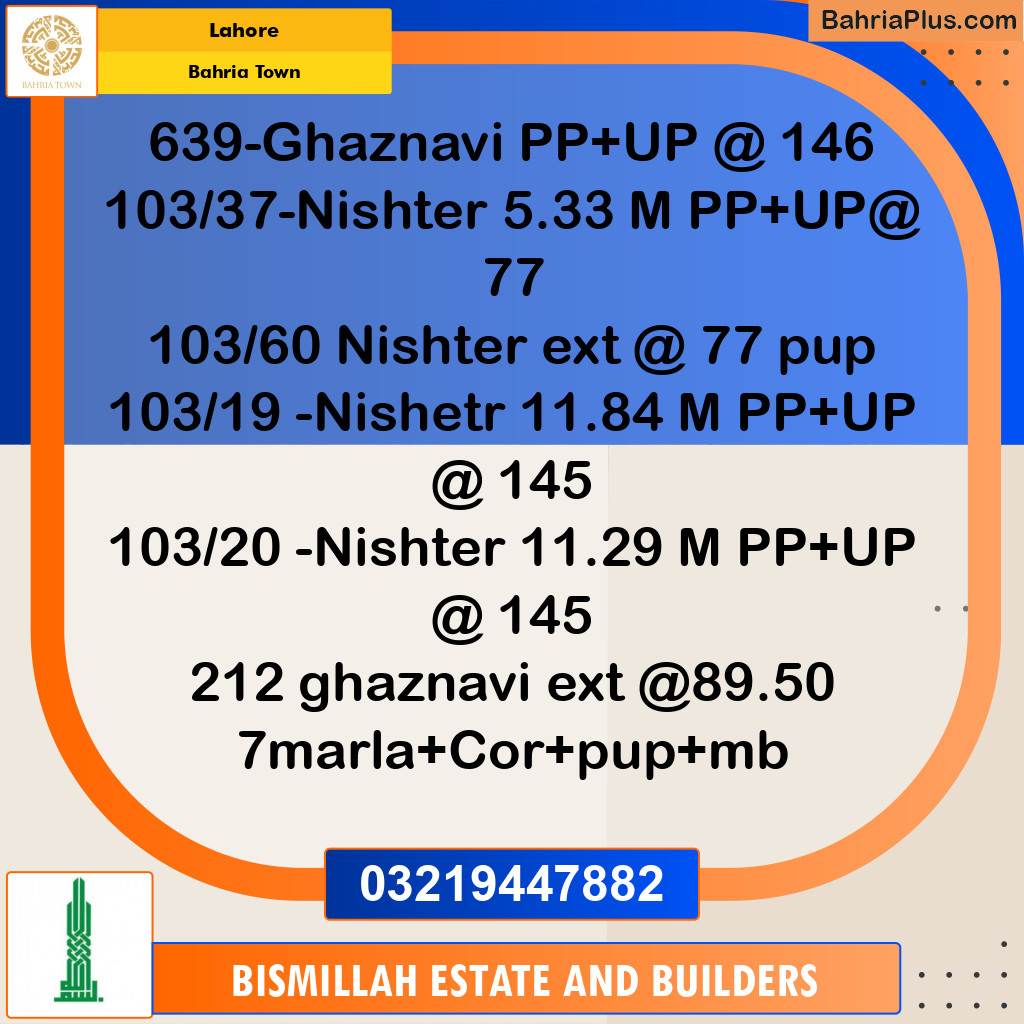 Residential Plot for Sale in Bahria Town, Lahore - (BP-244484)