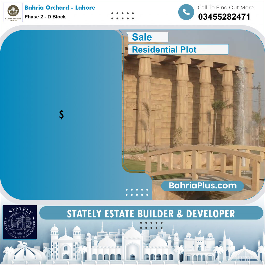 Residential Plot for Sale in Phase 2 - D Block -  Bahria Orchard, Lahore - (BP-244553)