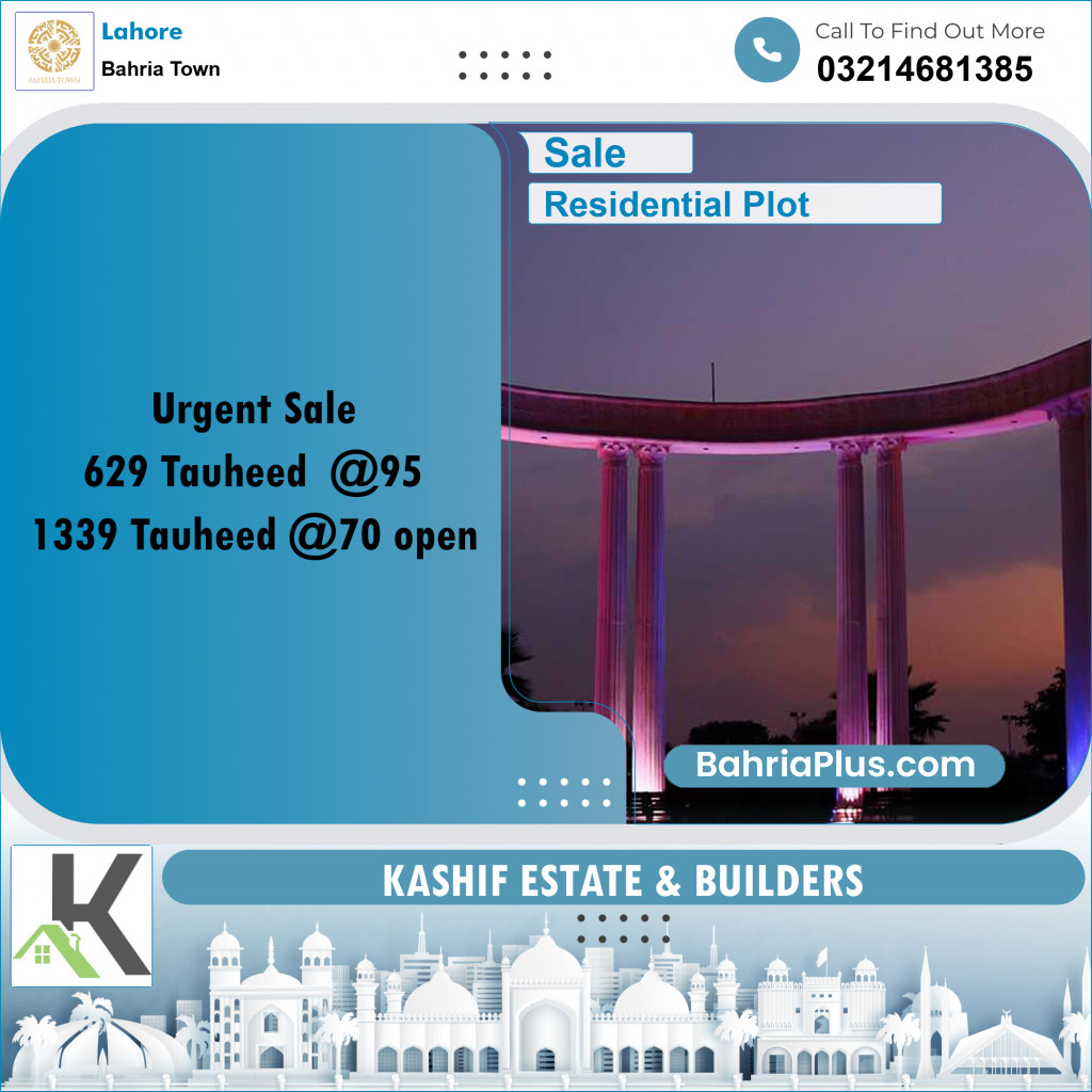 Residential Plot for Sale in Bahria Town, Lahore - (BP-244618)