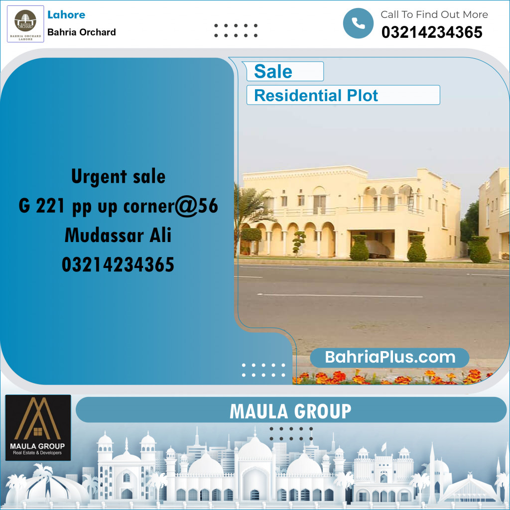 Residential Plot for Sale in Bahria Orchard, Lahore - (BP-244707)