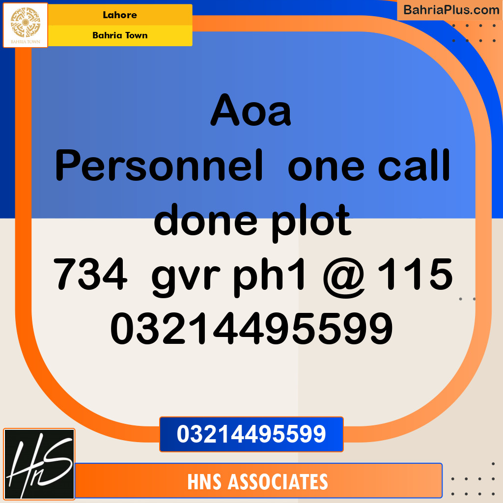 Residential Plot for Sale in Bahria Town, Lahore - (BP-244778)