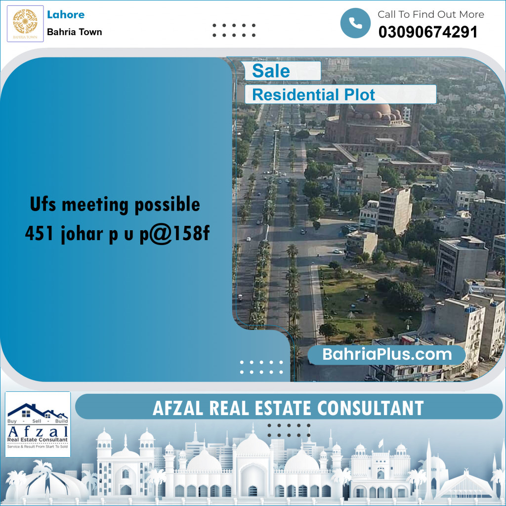 Residential Plot for Sale in Bahria Town, Lahore - (BP-244794)
