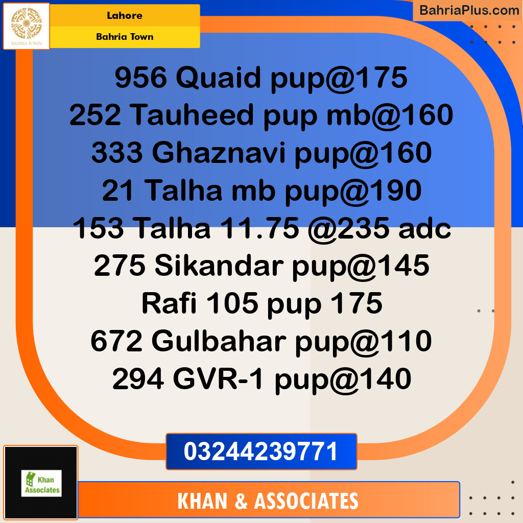 Residential Plot for Sale in Bahria Town, Lahore - (BP-244798)
