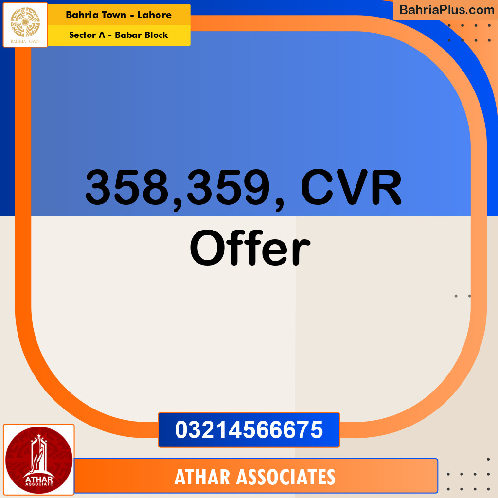 4 Marla Residential Plot for Sale in Sector A - Babar Block -  Bahria Town, Lahore - (BP-244839)