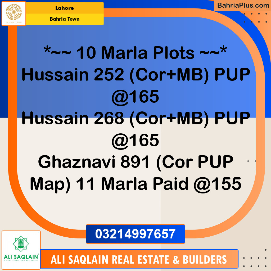 Residential Plot for Sale in Bahria Town, Lahore - (BP-244895)
