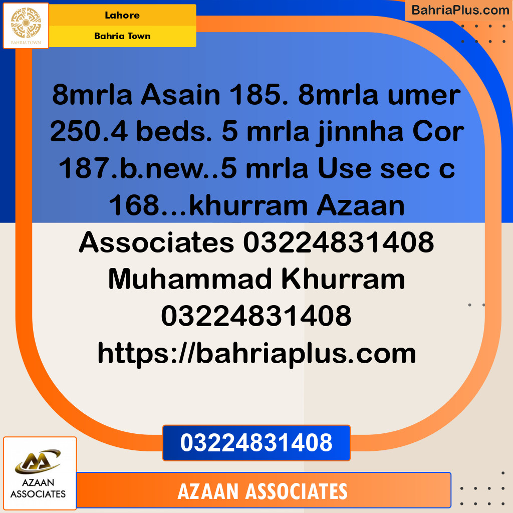 Residential House for Sale in Bahria Town, Lahore - (BP-244908)