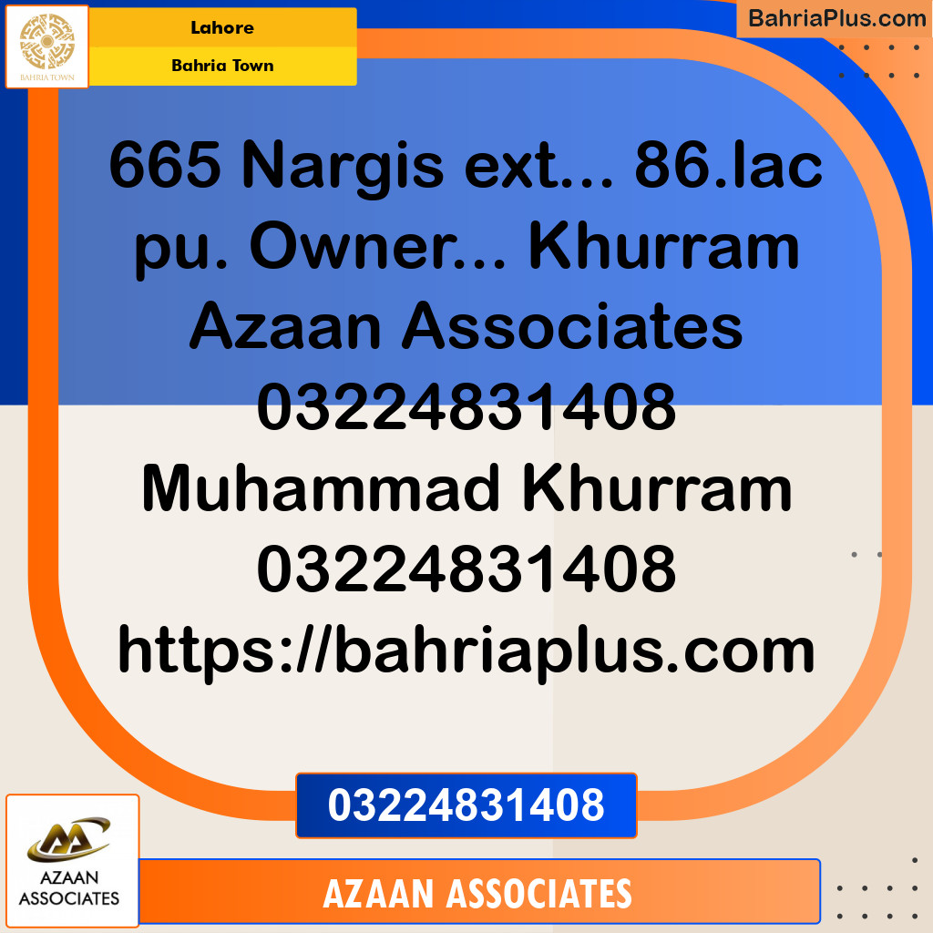 Residential Plot for Sale in Bahria Town, Lahore - (BP-244909)