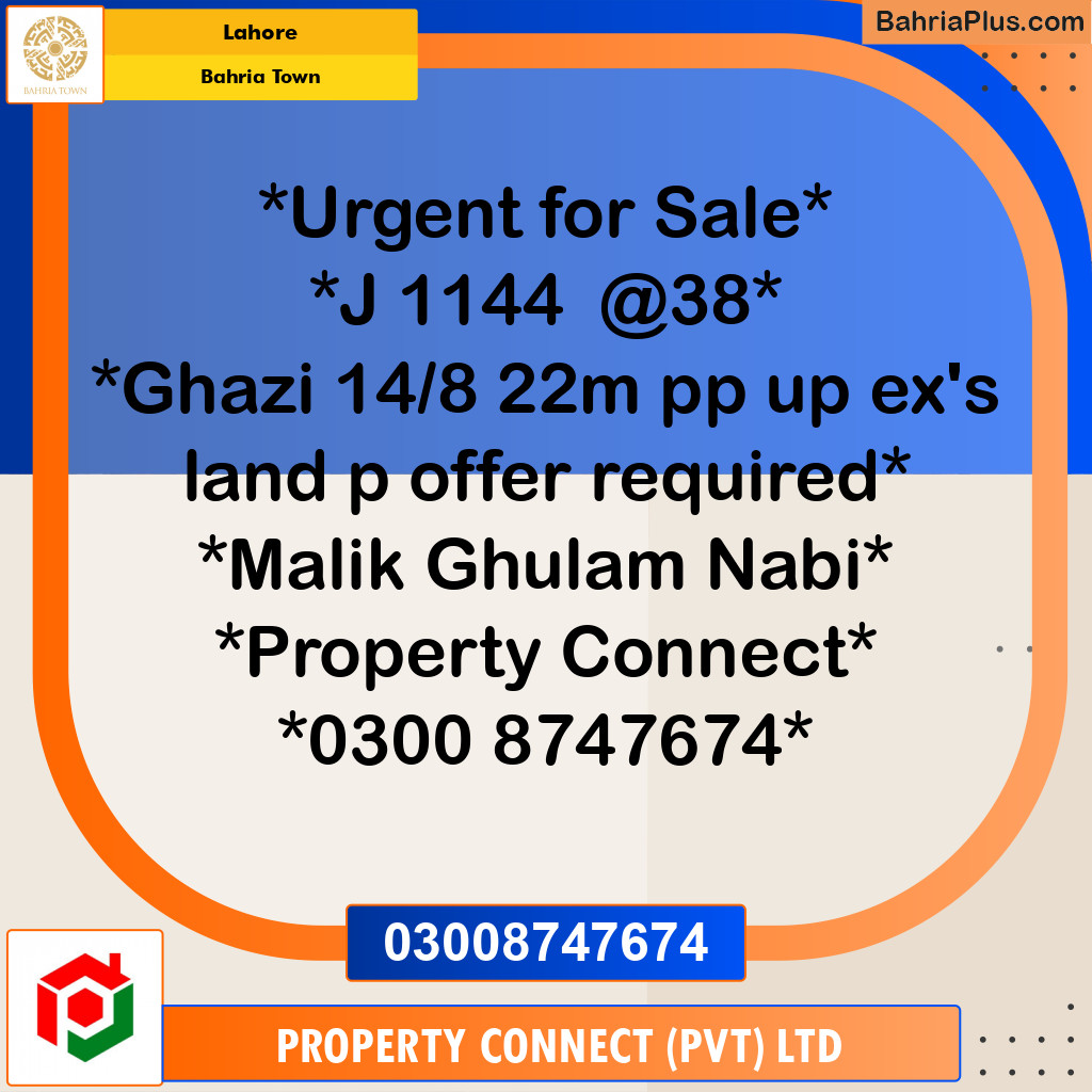 Residential Plot for Sale in Bahria Town, Lahore - (BP-244944)