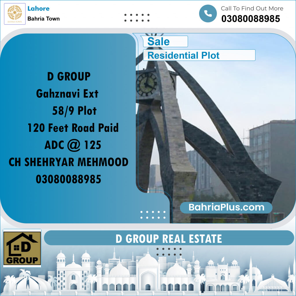 Residential Plot for Sale in Bahria Town, Lahore - (BP-245029)