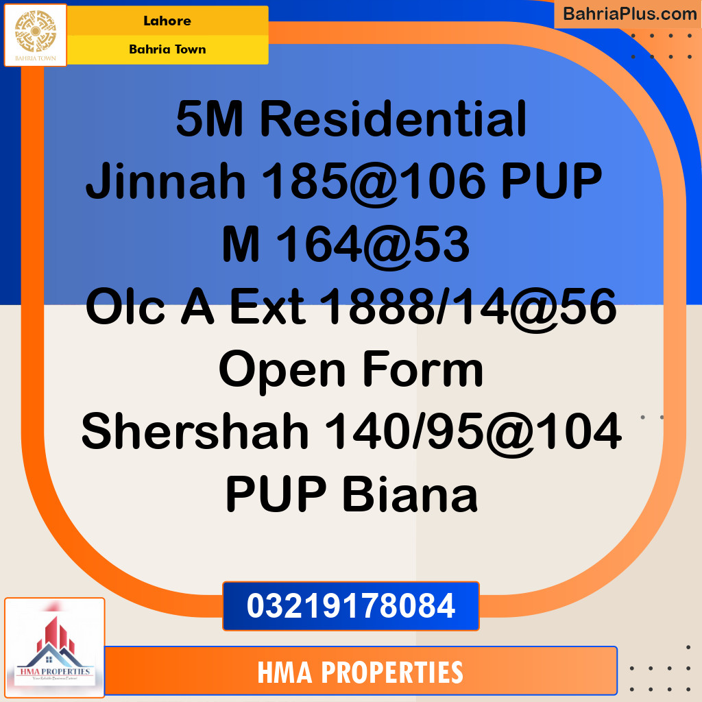 5 Marla Residential Plot for Sale in Bahria Town, Lahore - (BP-245030)