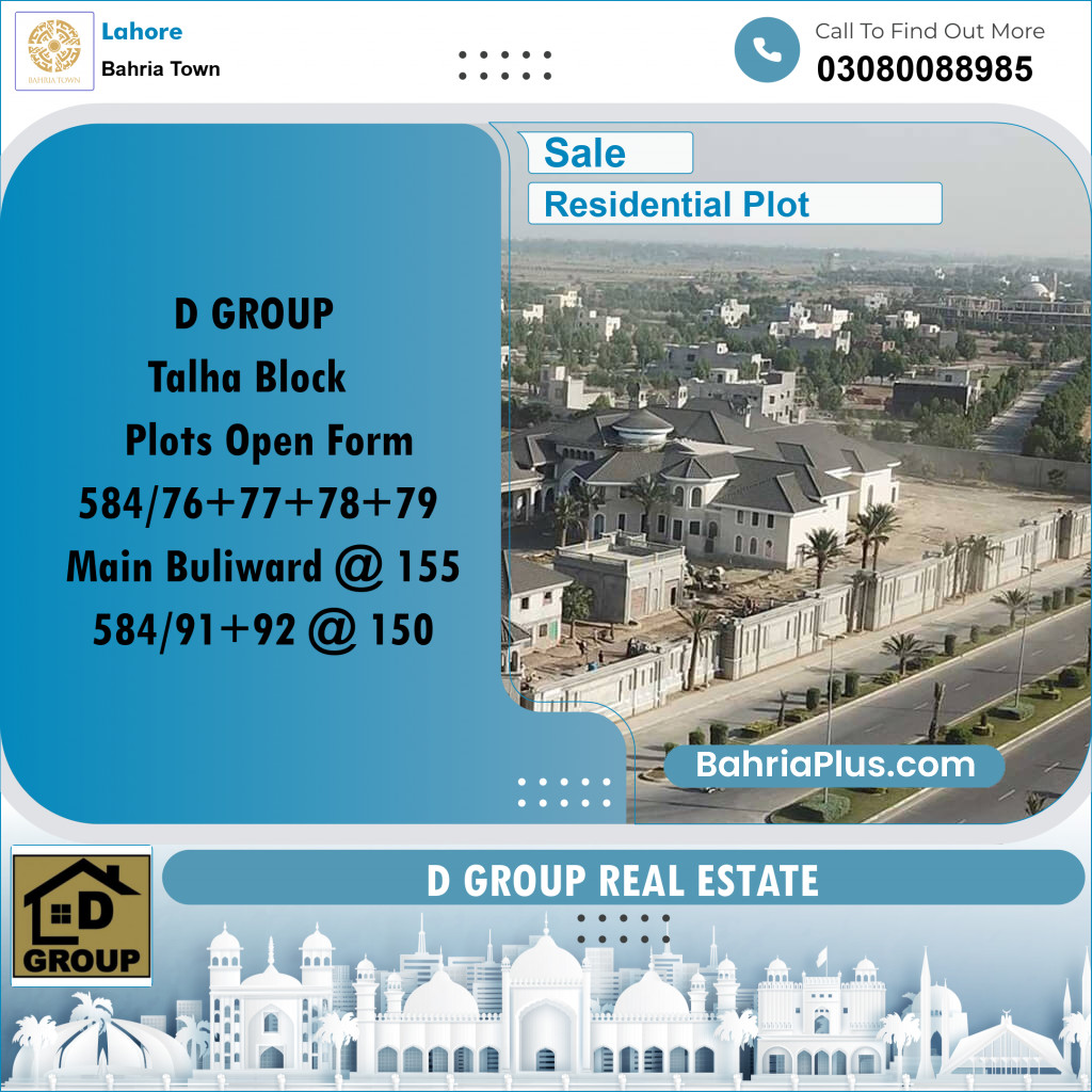 Residential Plot for Sale in Bahria Town, Lahore - (BP-245057)