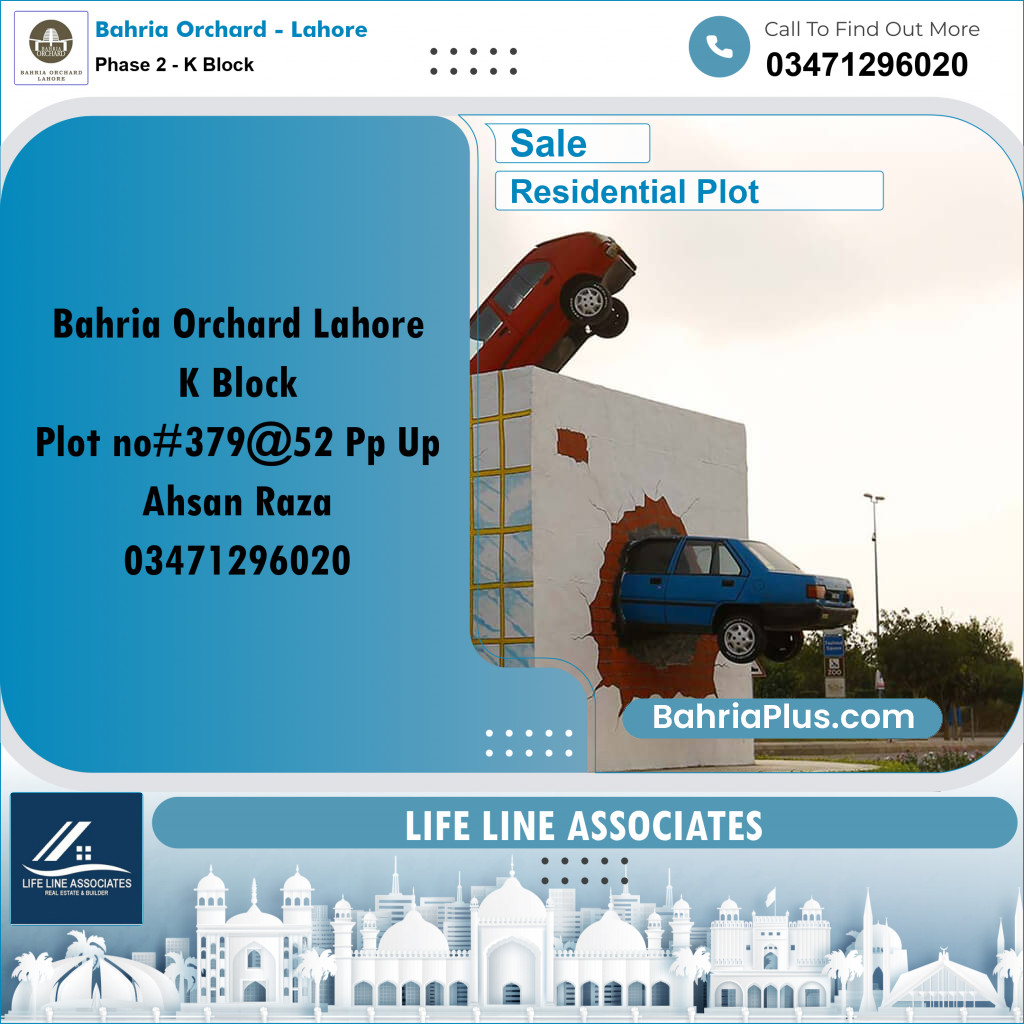 5 Marla Residential Plot for Sale in Phase 2 - K Block -  Bahria Orchard, Lahore - (BP-245144)