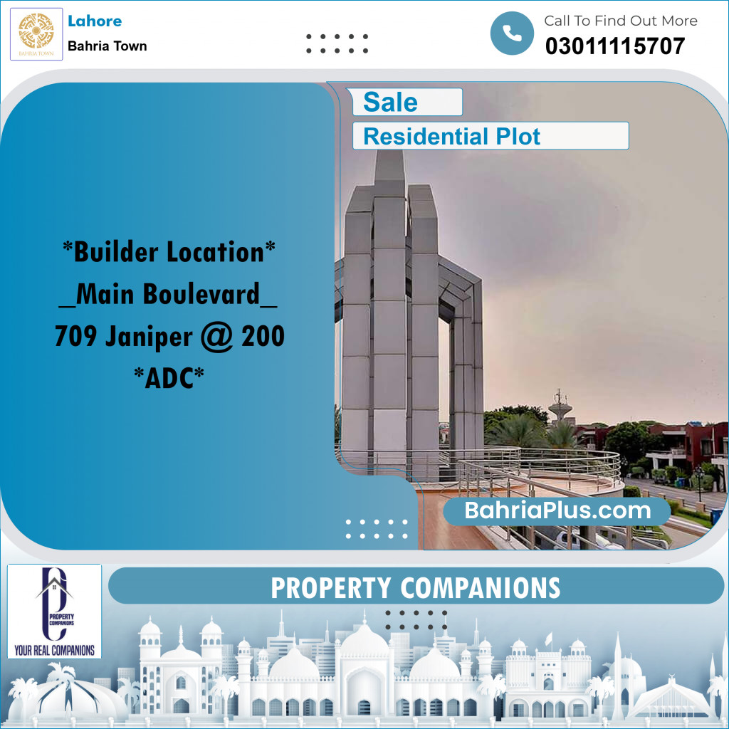 Residential Plot for Sale in Bahria Town, Lahore - (BP-245164)