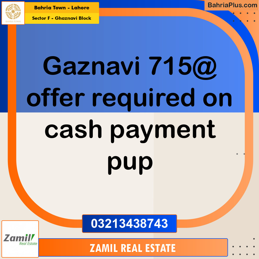 10 Marla Residential Plot for Sale in Sector F - Ghaznavi Block -  Bahria Town, Lahore - (BP-245249)