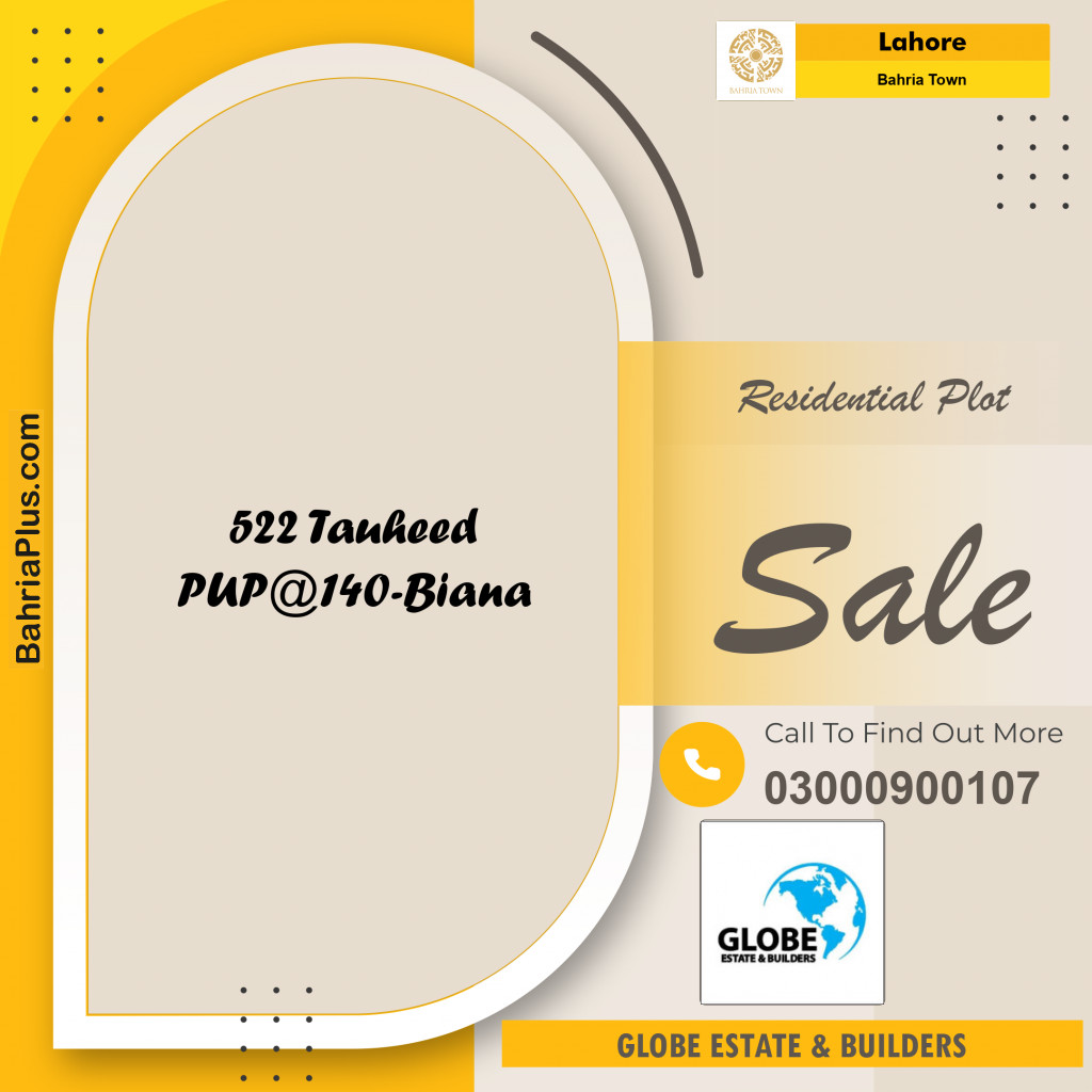Residential Plot for Sale in Bahria Town, Lahore - (BP-245447)