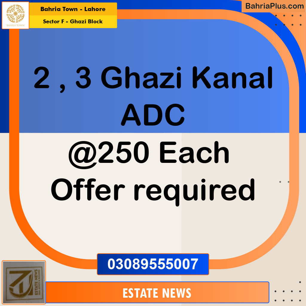 Residential Plot for Sale in Sector F - Ghazi Block -  Bahria Town, Lahore - (BP-245619)