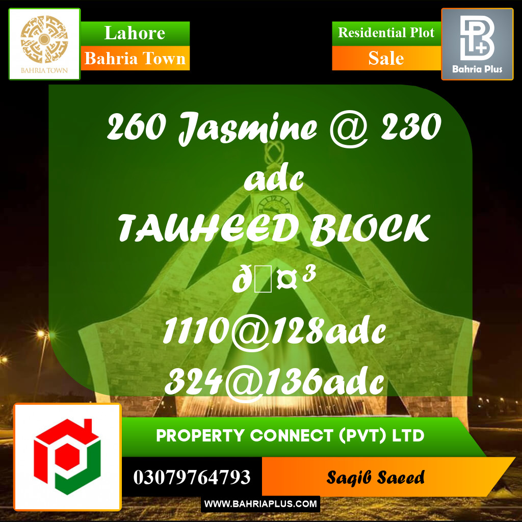 Residential Plot for Sale in Bahria Town, Lahore - (BP-245641)