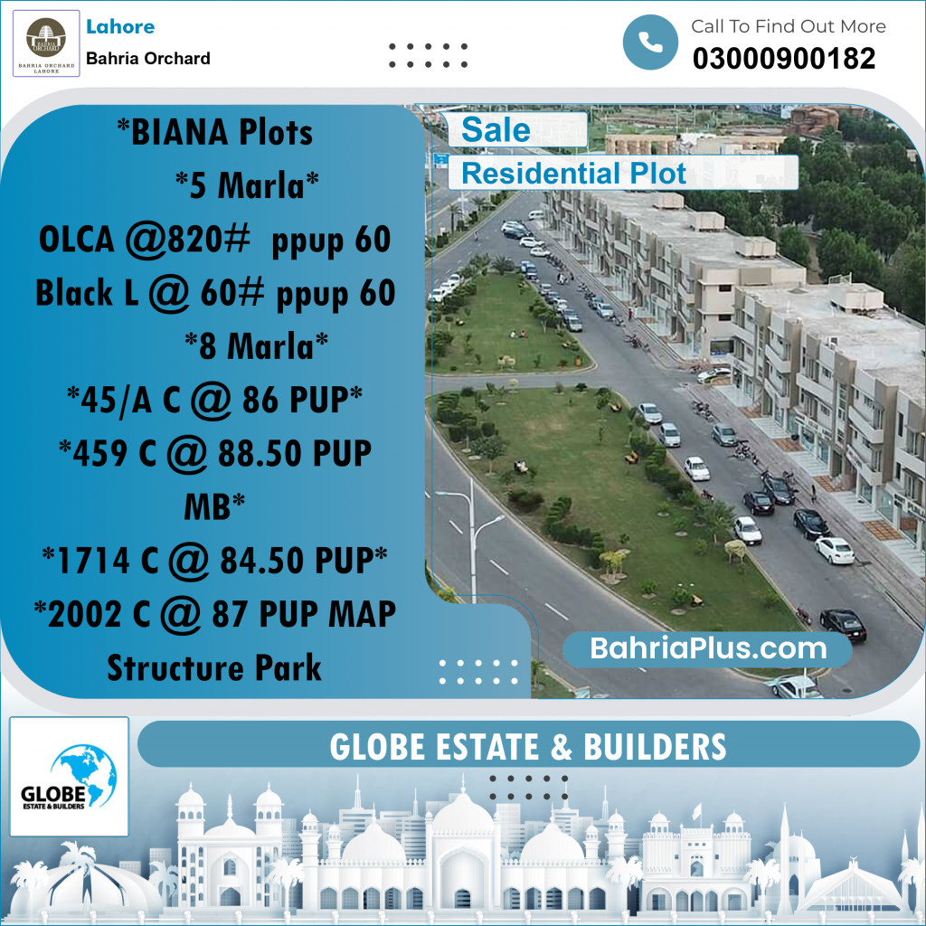 Residential Plot for Sale in Bahria Orchard, Lahore - (BP-245657)