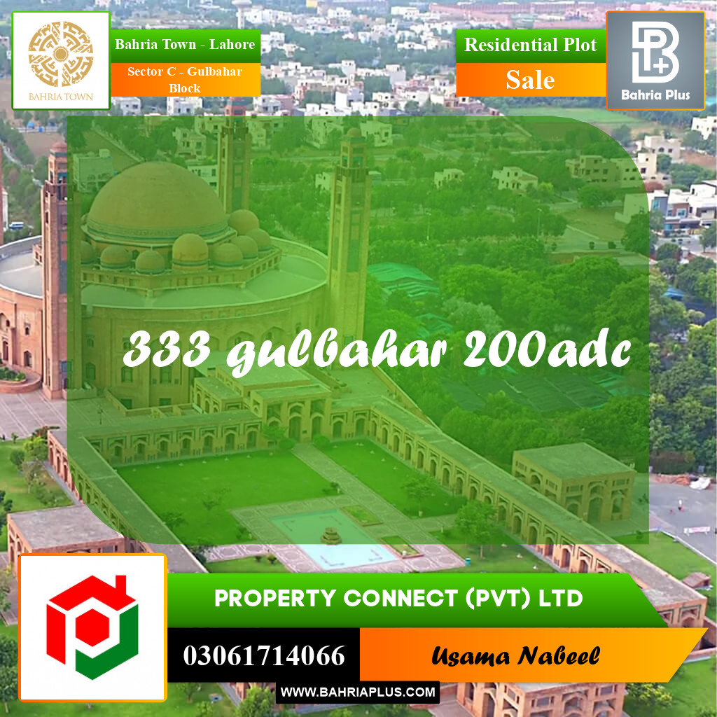 Residential Plot for Sale in Sector C - Gulbahar Block - Bahria Town, Lahore - (BP-245674)