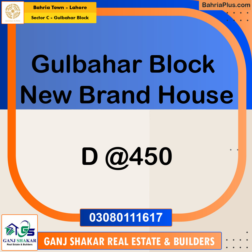 10 Marla Residential House for Sale in Sector C - Gulbahar Block -  Bahria Town, Lahore - (BP-245685)