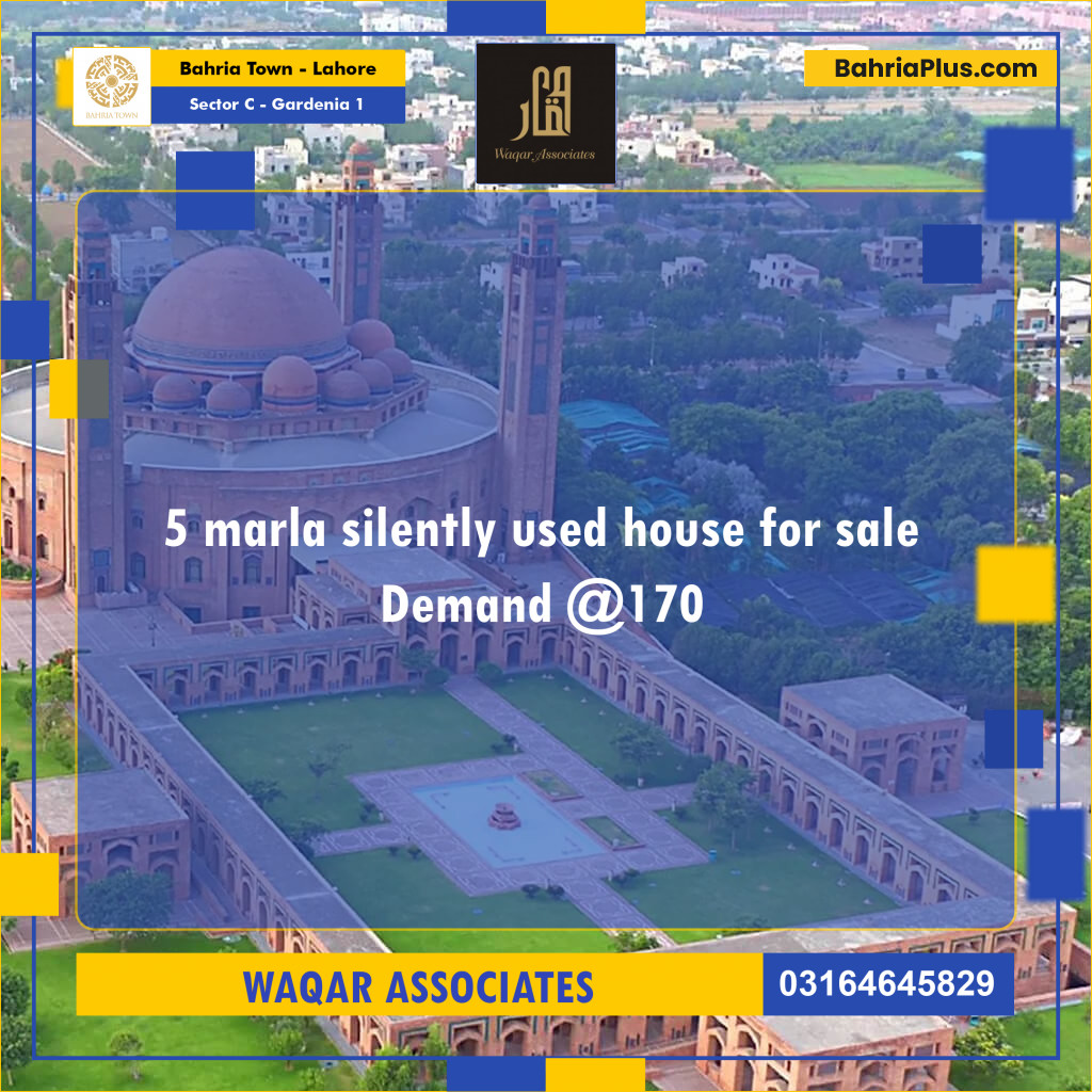 5 Marla Residential House for Sale in Sector C - Gardenia 1 -  Bahria Town, Lahore - (BP-245800)