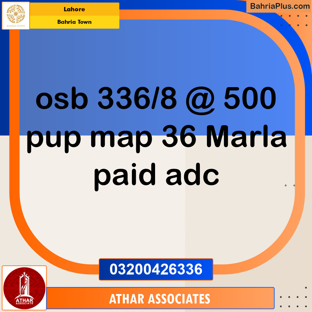 36 Marla Residential Plot for Sale in Bahria Town, Lahore - (BP-245840)