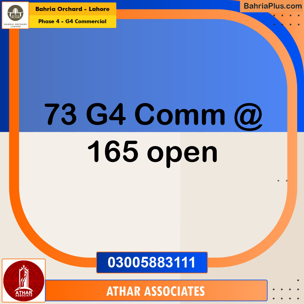 5 Marla Commercial Plot for Sale in Phase 4 - G4 Commercial -  Bahria Orchard, Lahore - (BP-246175)