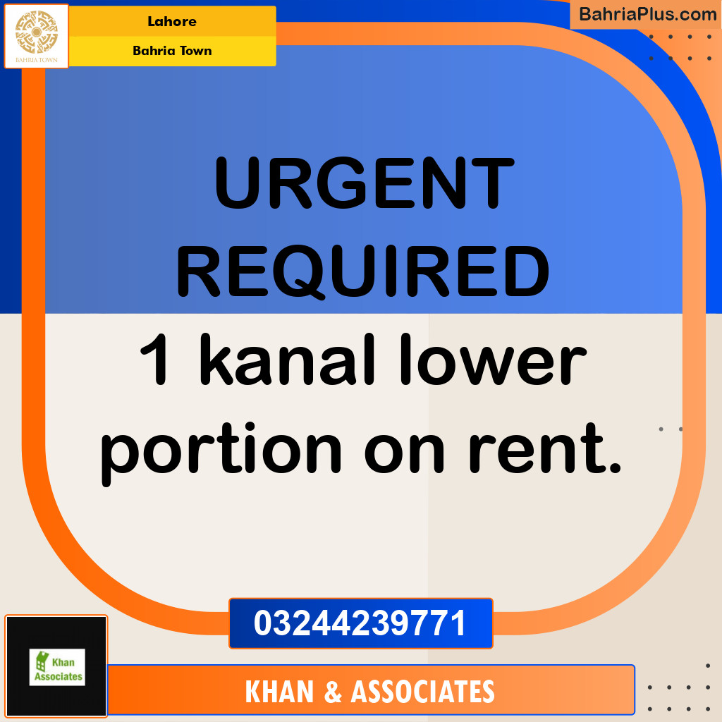 Residential House for Rent in Bahria Town, Lahore - (BP-246196)