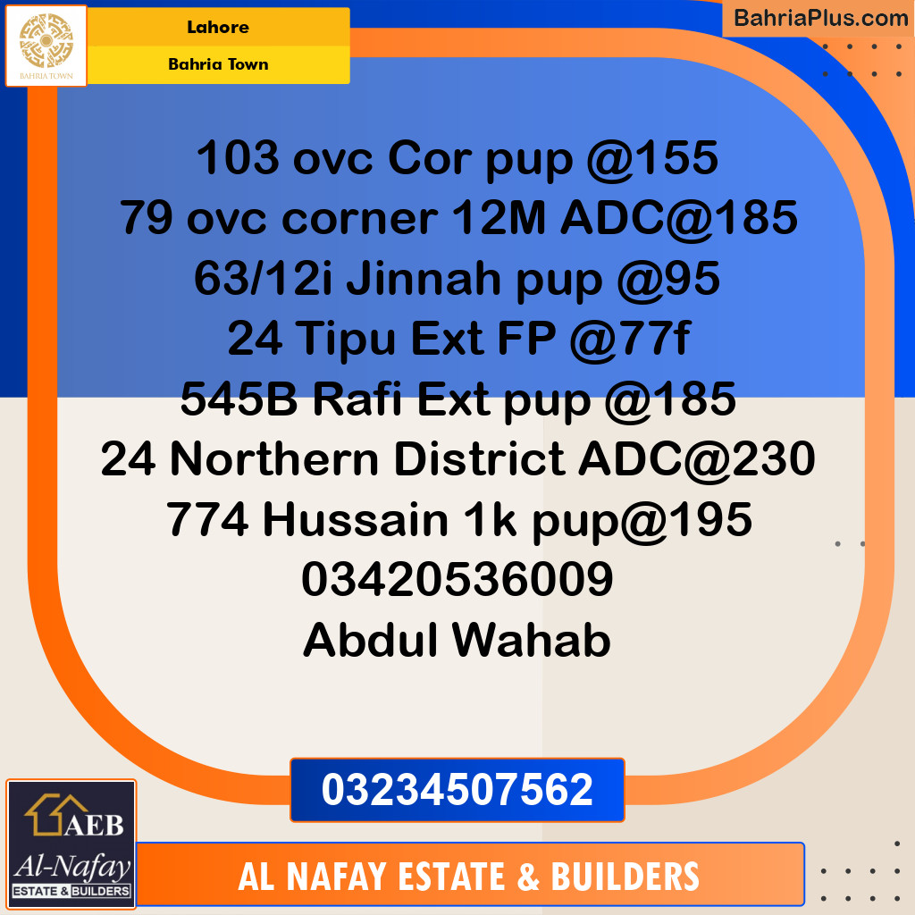Residential Plot for Sale in Bahria Town, Lahore - (BP-246246)