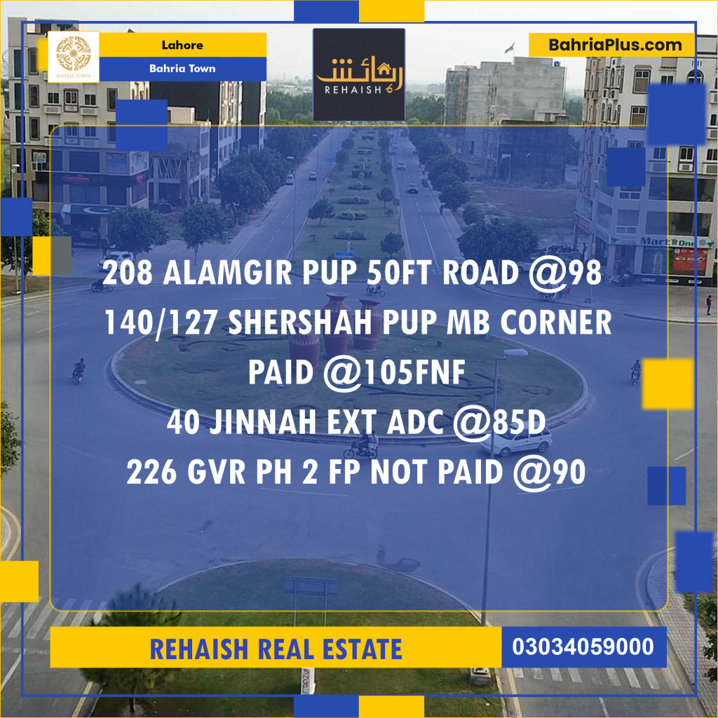 Residential Plot for Sale in Bahria Town, Lahore - (BP-246265)