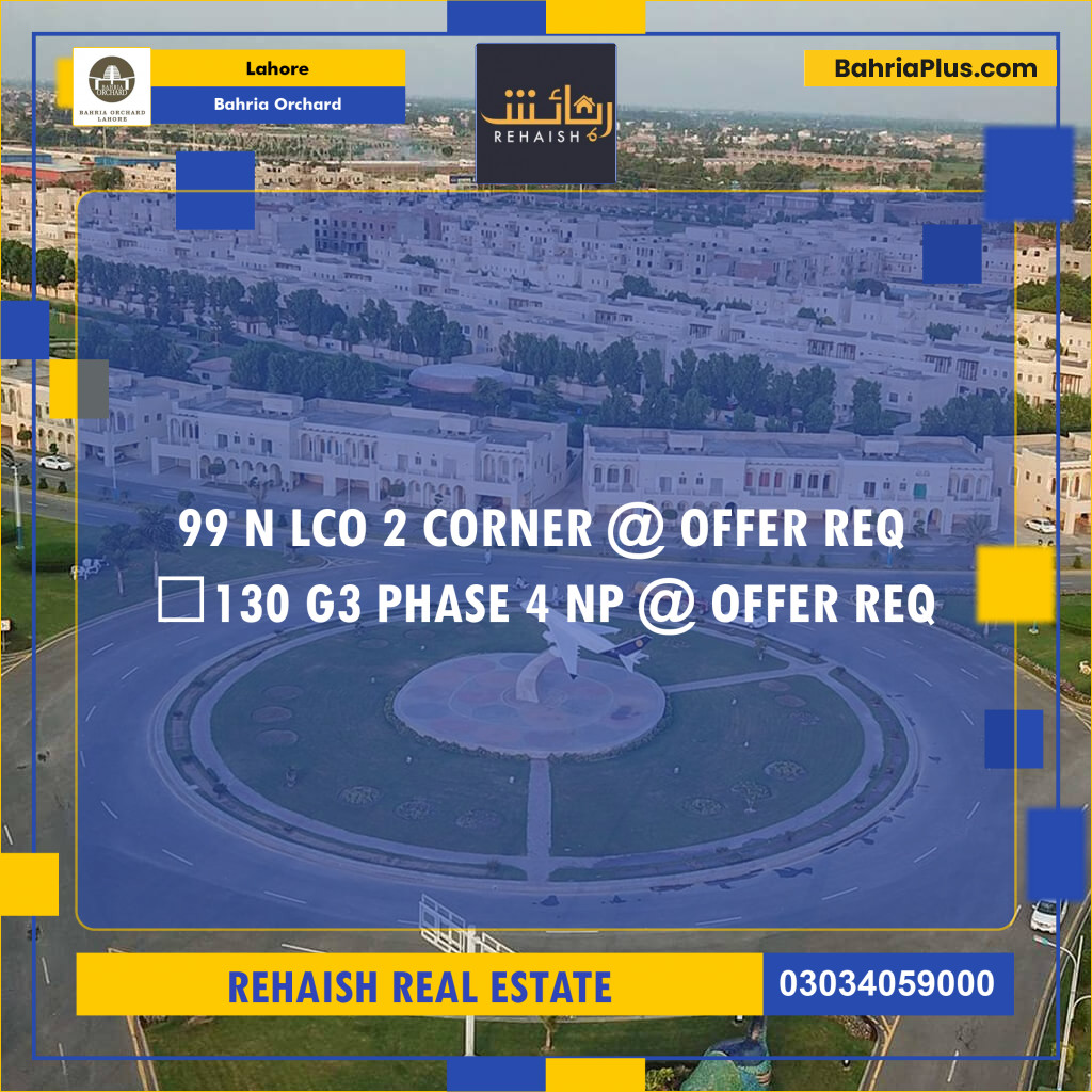 Residential Plot for Sale in Bahria Orchard, Lahore - (BP-246267)