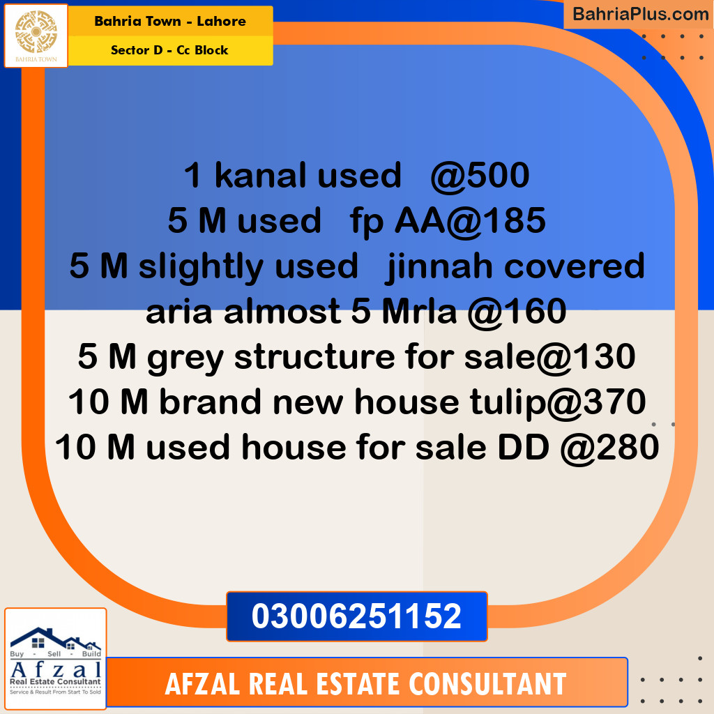 10 Marla Residential House for Sale in Sector D - CC Block -  Bahria Town, Lahore - (BP-246356)
