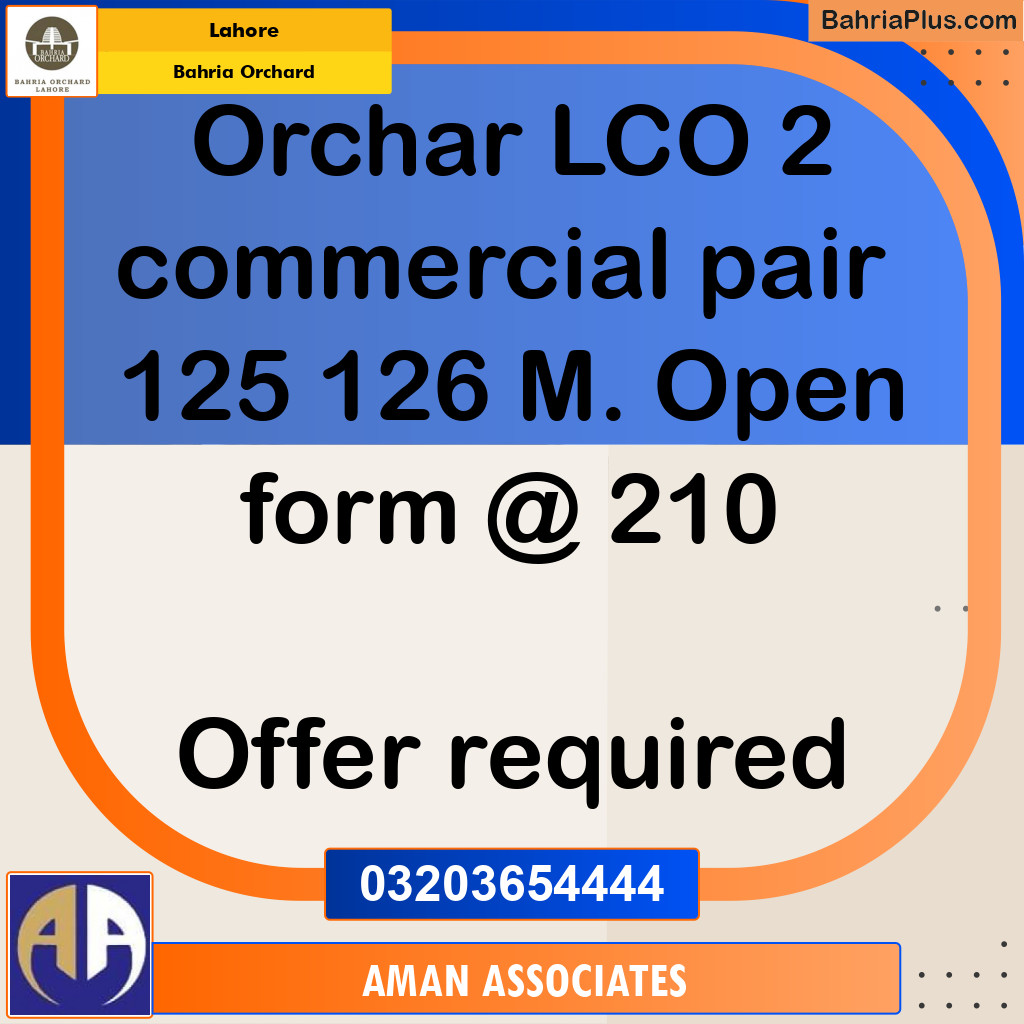 Residential Plot for Sale in Bahria Orchard, Lahore - (BP-246440)