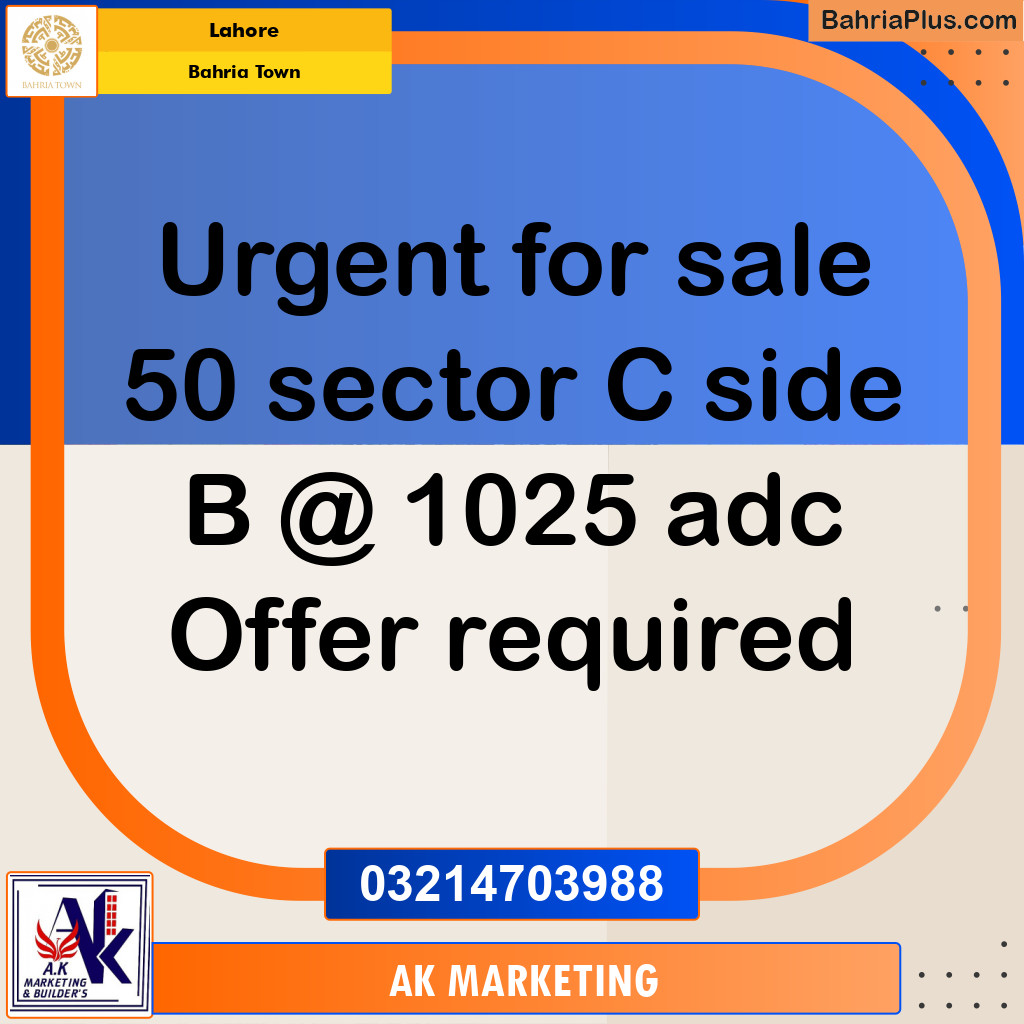 8 Marla Commercial Plot for Sale in Bahria Town, Lahore - (BP-246448)