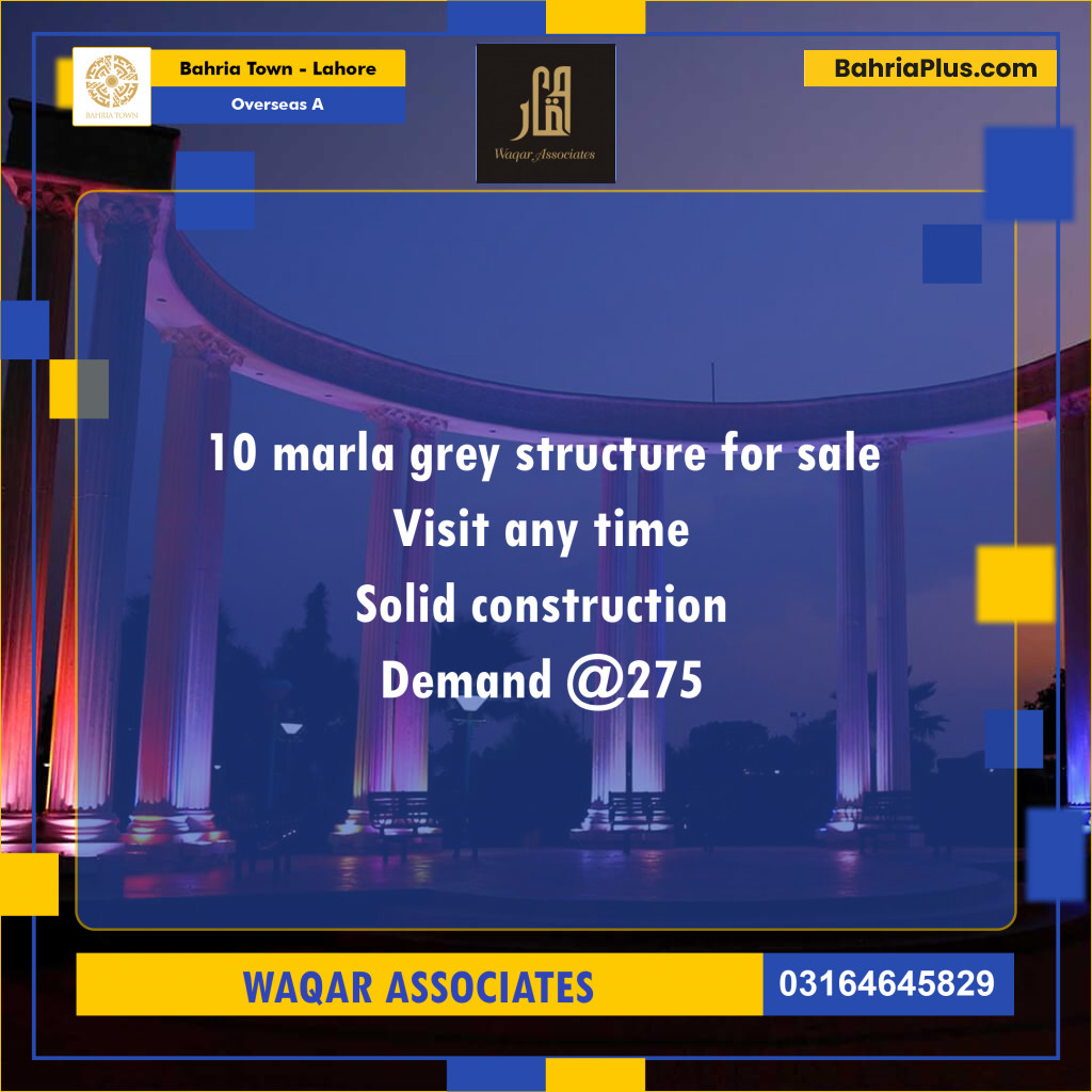 10 Marla Residential House for Sale in Overseas A - Bahria Town, Lahore - (BP-246617)