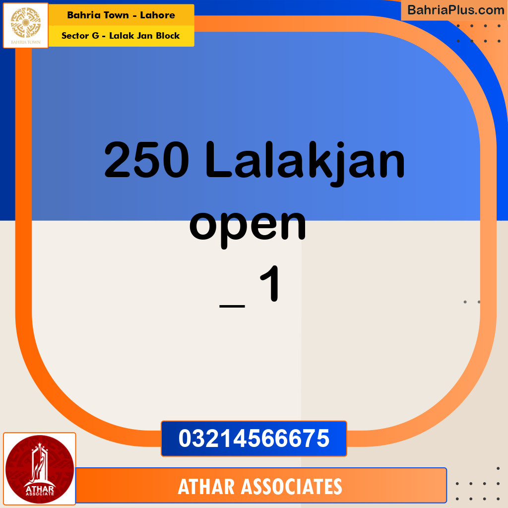 5 Marla Residential Plot for Sale in Sector G - Lalak Jan Block -  Bahria Town, Lahore - (BP-246711)