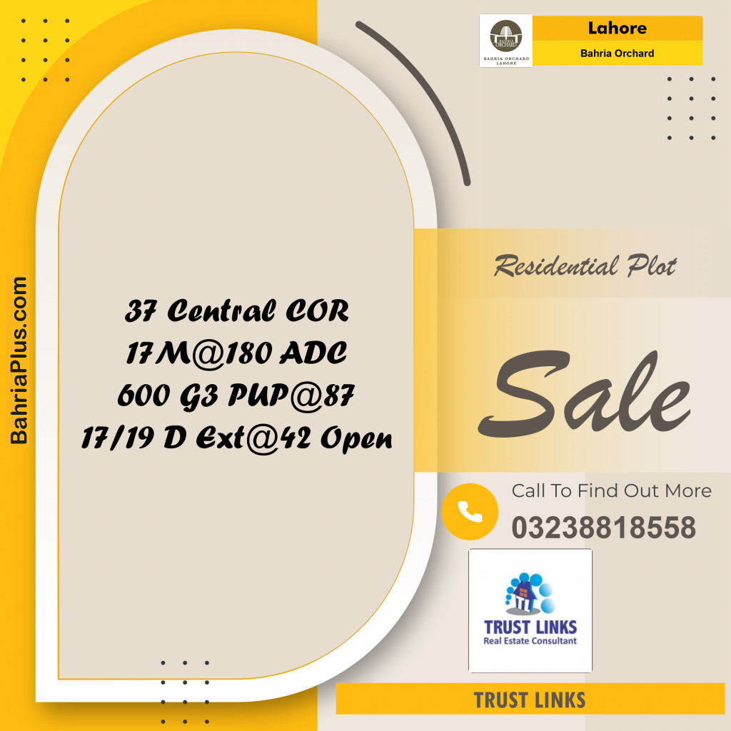 Residential Plot for Sale in Bahria Orchard, Lahore - (BP-246767)