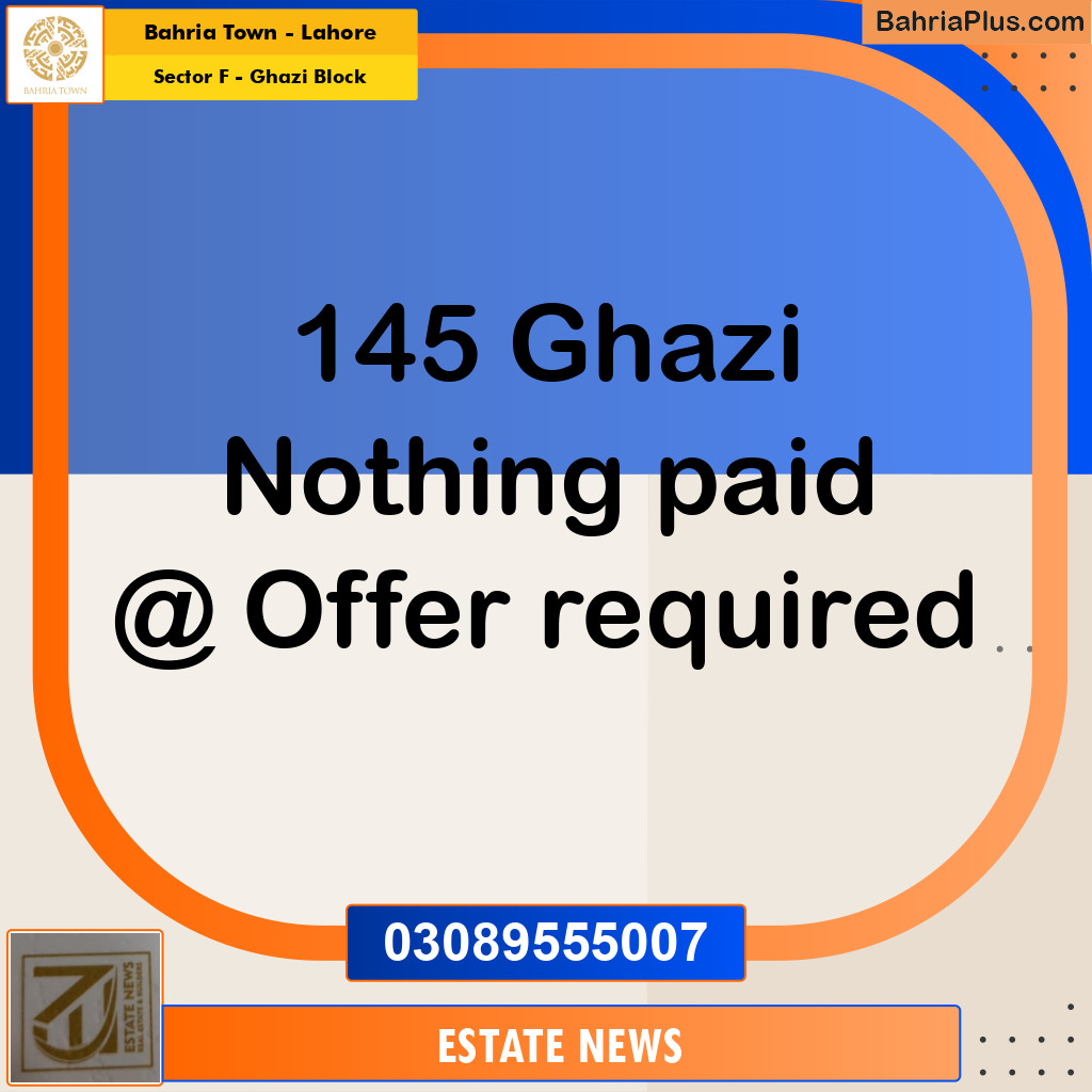 Residential Plot for Sale in Sector F - Ghazi Block -  Bahria Town, Lahore - (BP-246769)