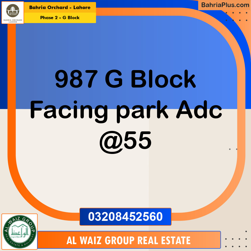 5 Marla Residential Plot for Sale in Phase 2 - G Block -  Bahria Orchard, Lahore - (BP-246788)