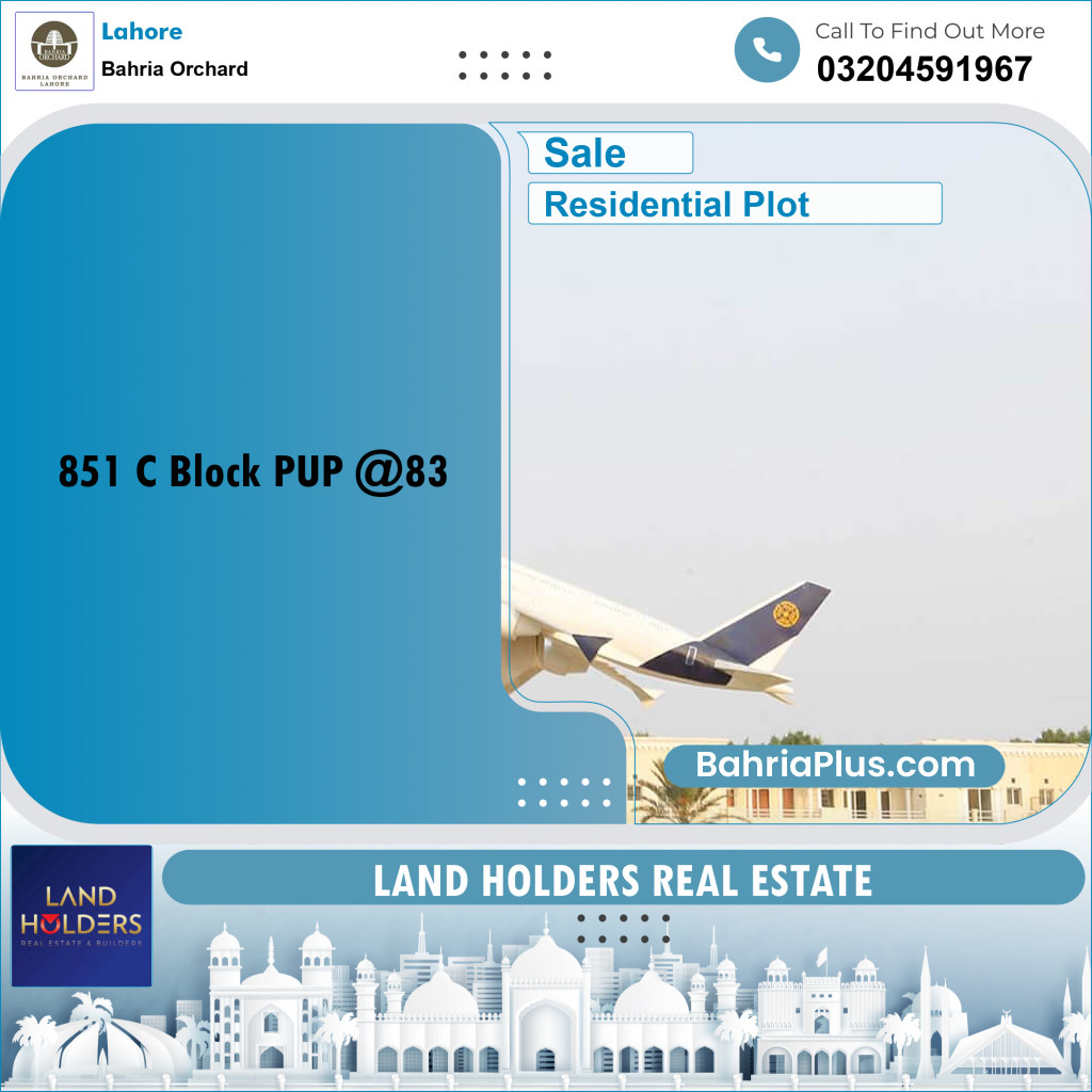 Residential Plot for Sale in Bahria Orchard, Lahore - (BP-246840)