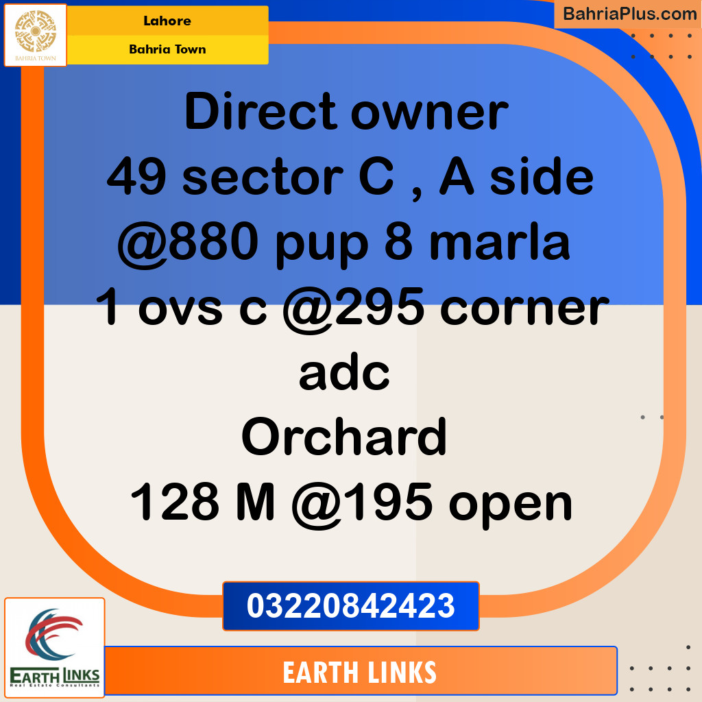 Commercial Plot for Sale in Bahria Town, Lahore - (BP-246860)
